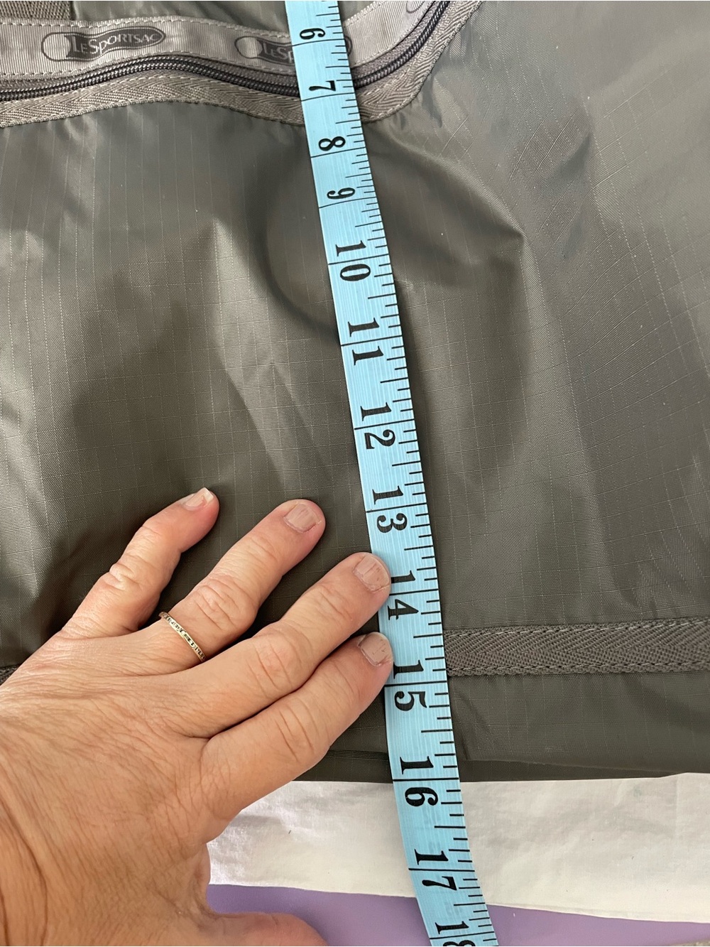 LeSportsac Gray Nylon Travel Tote Bag - Picture 8 of 12
